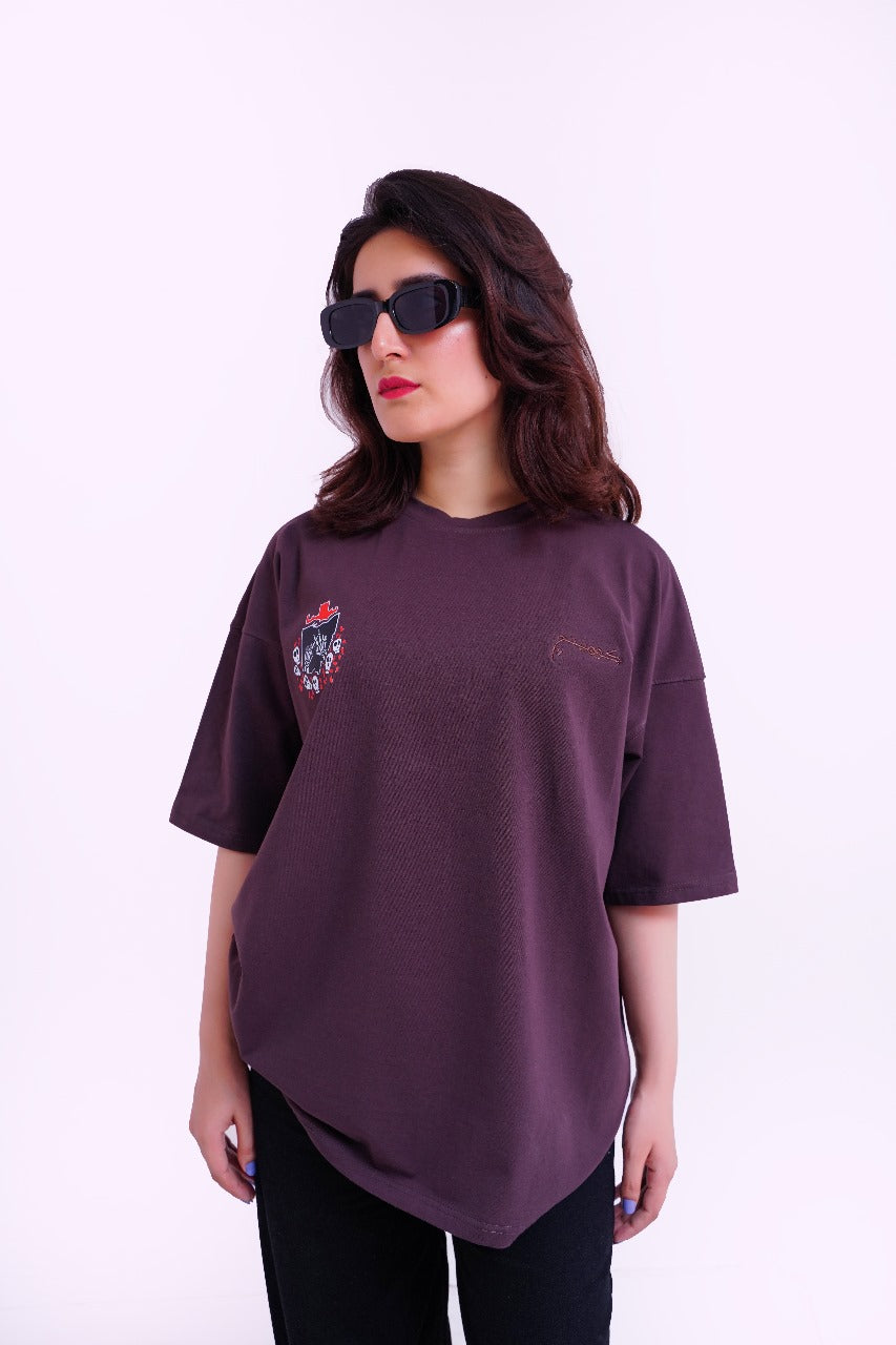 BROWN OVERSIZED T-SHIRT